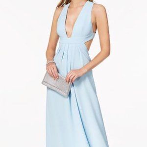 Jill Stuart Deep V Maxi Gown Dress Bonnie Blue - NWT